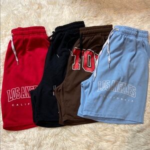 Colorful‎ Los Angeles Graphic Shorts Set